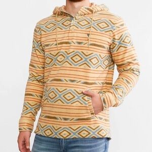 VISSLA Descanso Eco Hooded Popover Men’s Medium NEW Fleece Southwestern Henley